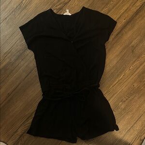 Time and Tru Black V-Neck Romper